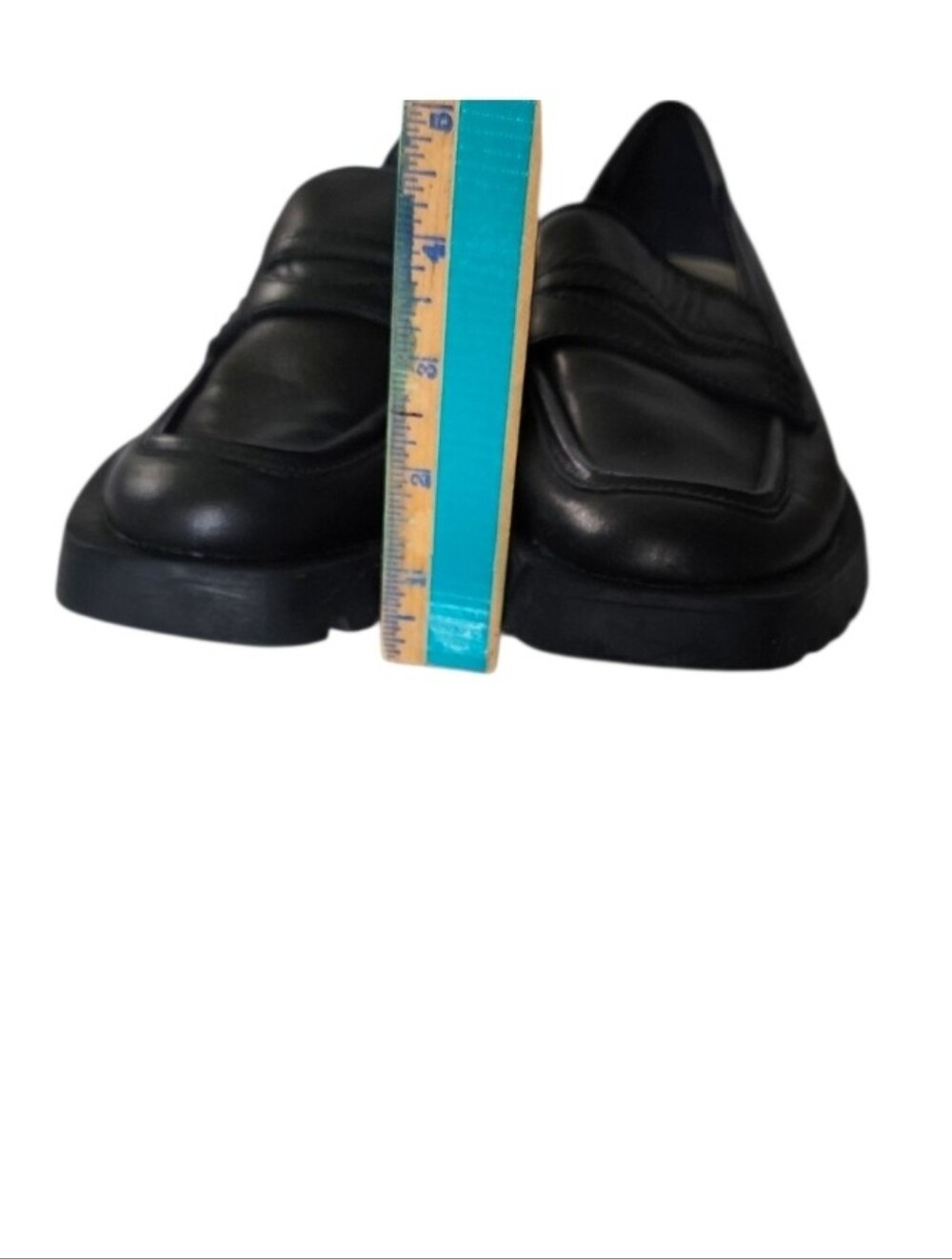 Dolce Vita Elias Chunky Black Leather Penny Loafers - Picture 5 of 8